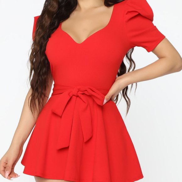 Brand New Red Plus Size Romper - Picture 4 of 6